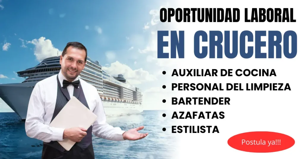OPORTUNIDAD LABORAL EN CRUCEROS